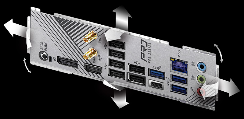 Flexible Integrated IO Shield